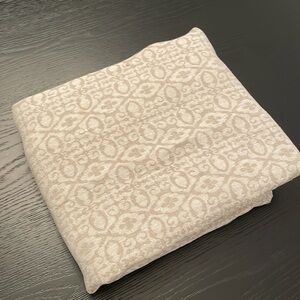 Feel Linen tablecloth jacquard European heritage flax  53x74” gray